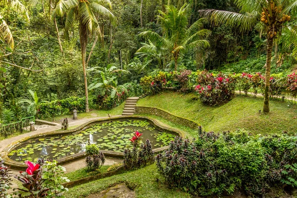 Zahrada Pura Goa Gajah Bali Indonésie — Stock fotografie