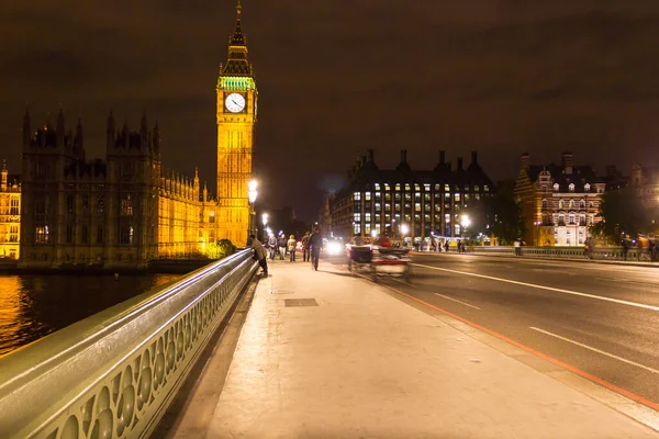 Big Ben Parlamento Notte — Foto Stock
