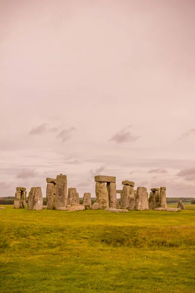 Sunset Stonehenge Storbritannien — Stockfoto