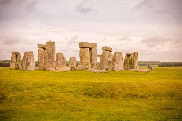 Puesta Sol Stonehenge Reino Unido — Foto de Stock
