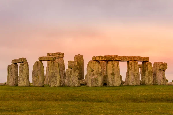 Coucher Soleil Dans Stonehenge Royaume Uni — Photo