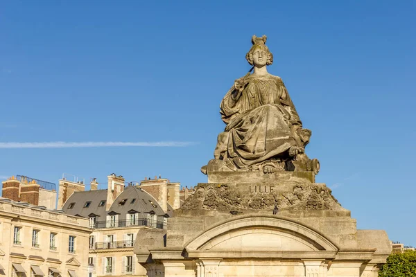 Statue Von Lille Place Concorde Paris — Stockfoto