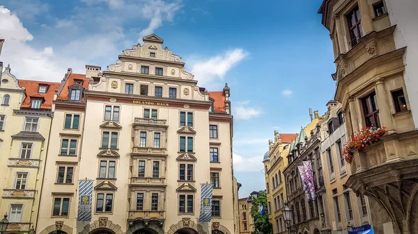 Monachium Niemcy Lipca 2019 Widok Plac Platzl Obszar Słynie Hofbruhaus — Zdjęcie stockowe