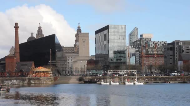 Liverpool Inglaterra Abril 2017 Vista Del Albert Dock Construido Sin — Vídeo de stock