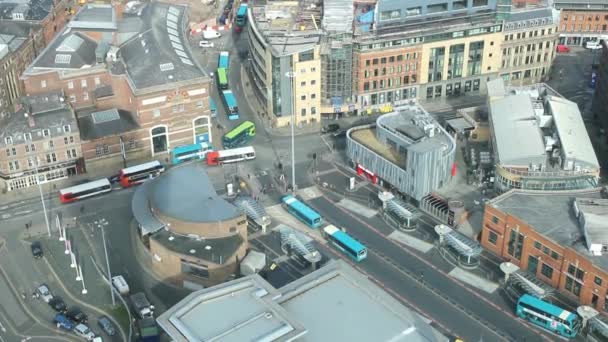 Luftaufnahme Des Bahnhofs Liverpool Lime Street — Stockvideo