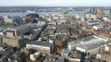 Liverpool, İngiltere, İngiltere 'nin havadan görüntüsü