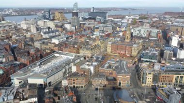 Liverpool, İngiltere, İngiltere 'nin havadan görüntüsü
