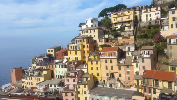 Riomaggiore Στο Cinque Terre Ιταλία — Αρχείο Βίντεο