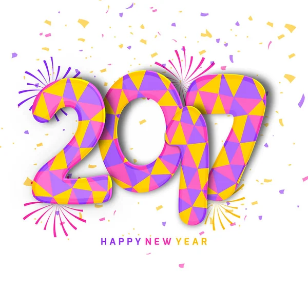 Carte de vœux pour la nouvelle année 2017 . — Image vectorielle