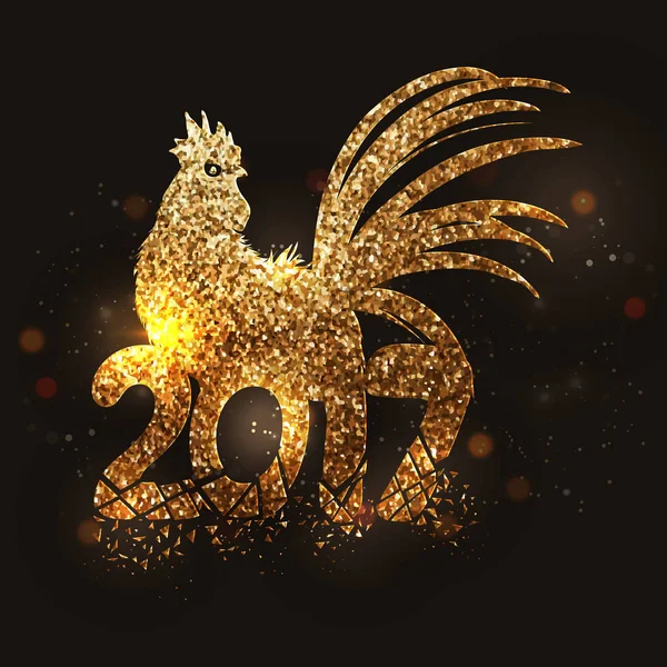 2017 Testo con gallo per Capodanno cinese . — Vettoriale Stock