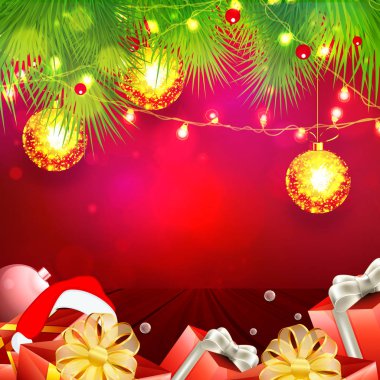 Merry Christmas kutlama için tebrik kartı.