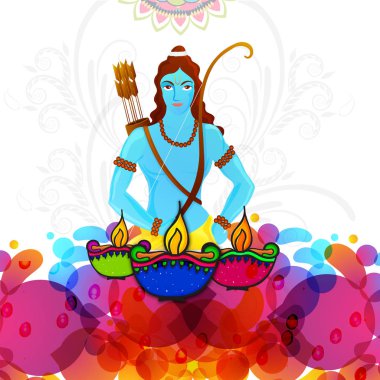 Tanrı Rama Dussehra ve Diwali kutlamaları için.