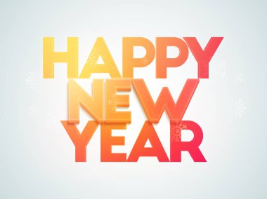 Mutlu yeni yıl kutlama için tebrik kartı.