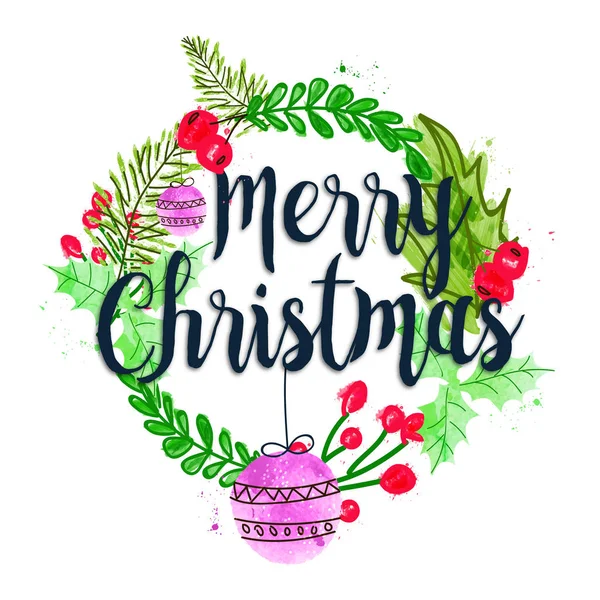 Wenskaart voor Merry Christmas celebration. — Stockvector