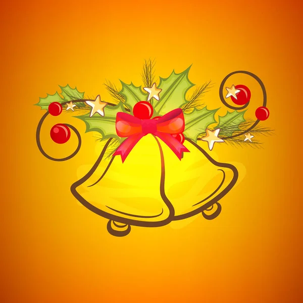 Δημιουργική Jingle Bells για Χριστουγεννιάτικη γιορτή. — Διανυσματικό Αρχείο