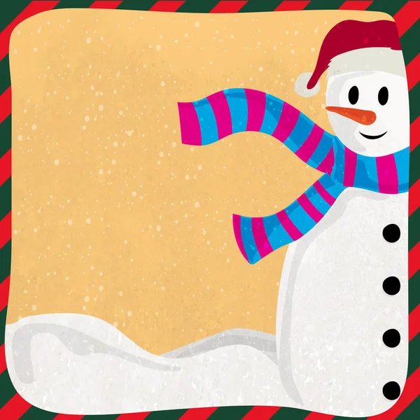 Сніговик для святкування Різдва. — стоковий вектор