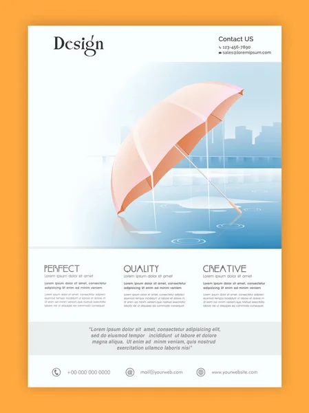 Brochure, modèle ou dépliant pour entreprise concept . — Image vectorielle
