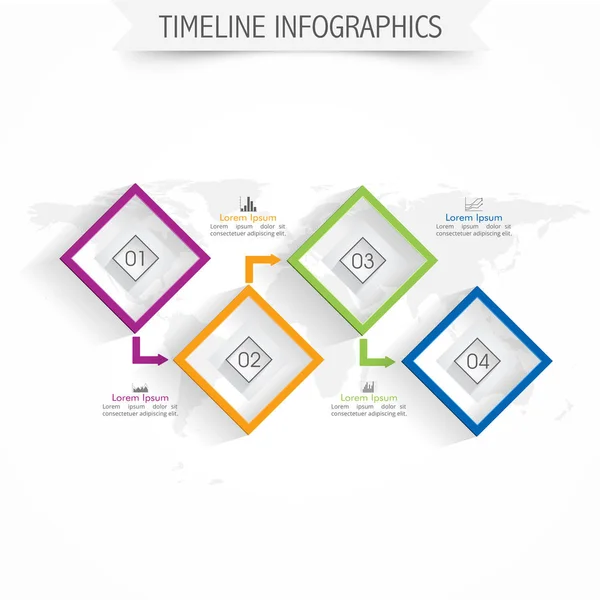 Chronologie Infographie modèle mise en page . — Image vectorielle