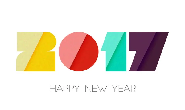 Tekst kolorowy 2017 do świętowania nowego roku. — Wektor stockowy