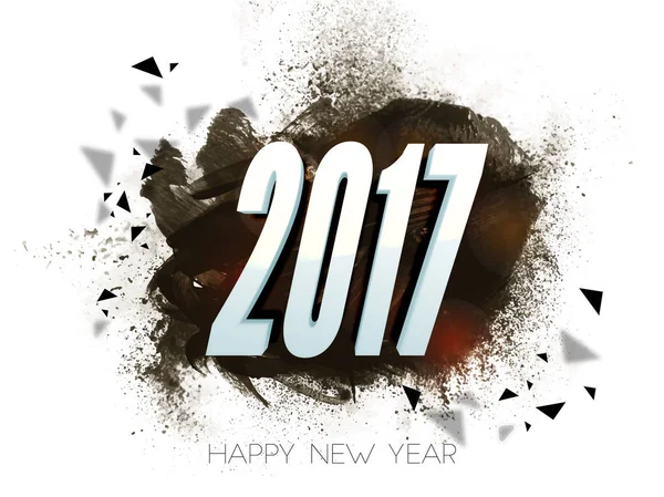 Texto 3D 2017 para a celebração de Feliz Ano Novo . — Vetor de Stock