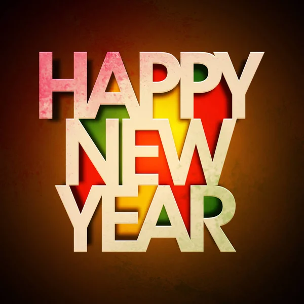 Cartão de felicitações para a celebração de Feliz Ano Novo . — Vetor de Stock