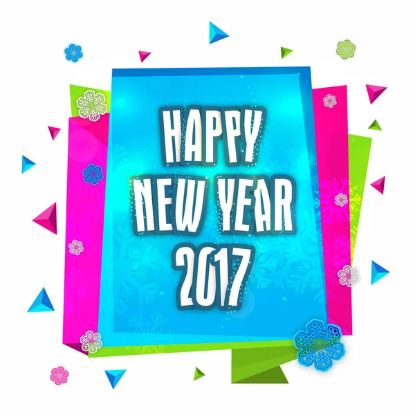 Cartão de saudação para a celebração de Ano Novo 2017 . — Vetor de Stock