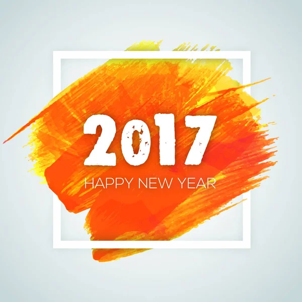 Tarjeta de felicitación para la celebración de Año Nuevo 2017 . — Archivo Imágenes Vectoriales