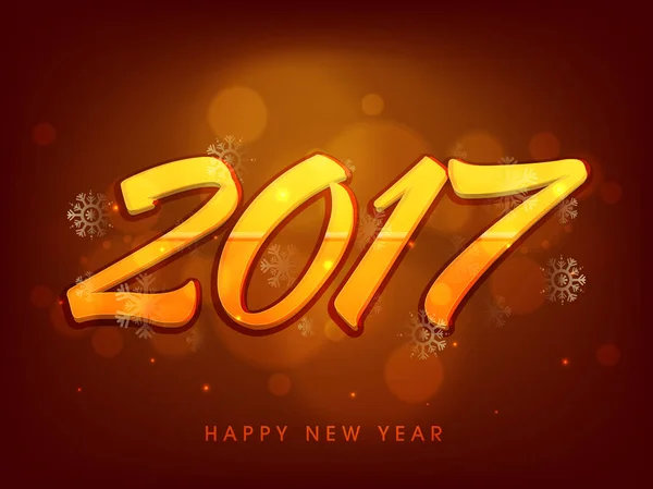 Tarjeta de felicitación con texto elegante para Año Nuevo . — Vector de stock