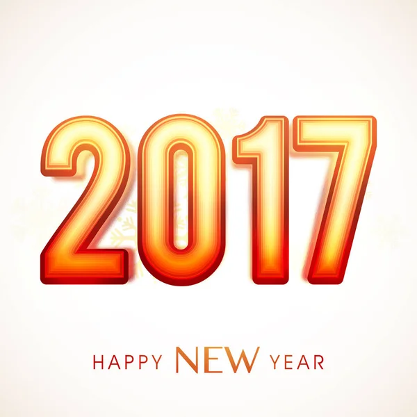 Tarjeta de felicitación para la celebración de Año Nuevo 2017 . — Vector de stock