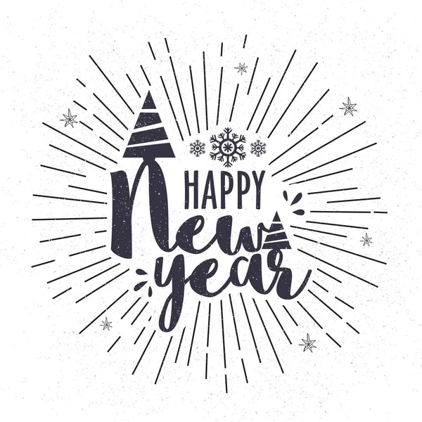 Wenskaart voor Happy New Year viering. — Stockvector