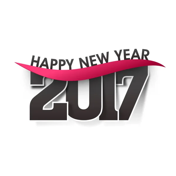 Conception de texte 2017 pour la célébration du Nouvel An . — Image vectorielle
