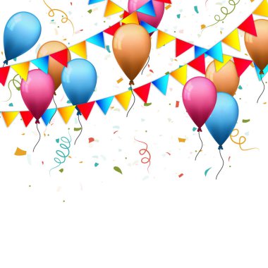 Balonlu şenlikli arkaplan.