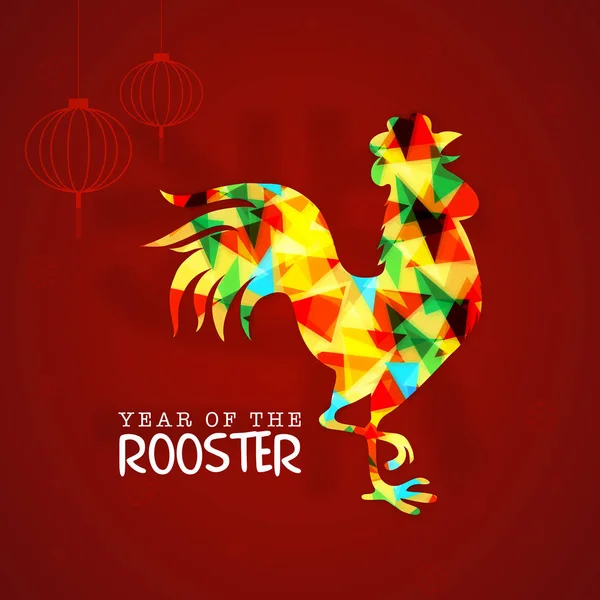 Ilustración de gallo para el año nuevo chino . — Vector de stock