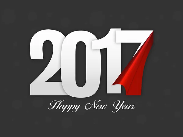 Cartão de saudação para a celebração de Ano Novo 2017 . — Vetor de Stock