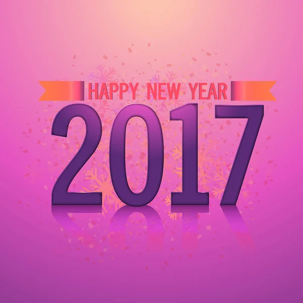 Kartkę z życzeniami dla obchody nowego roku 2017. — Wektor stockowy