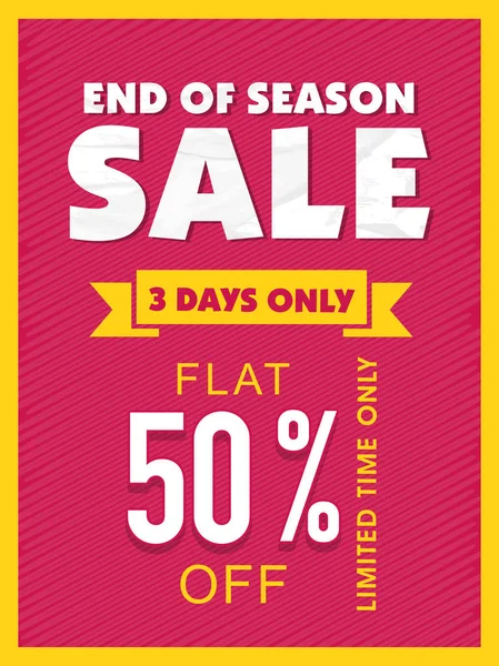 End of Season Sale Flyer or Banner. — Stock Vector