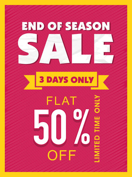 End of Season Sale Flyer or Banner.