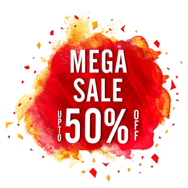 Póster de Mega Venta o Banner . — Vector de stock