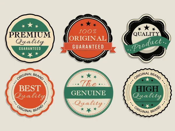 Vintage Stickers, labels of Labels set. — Stockvector
