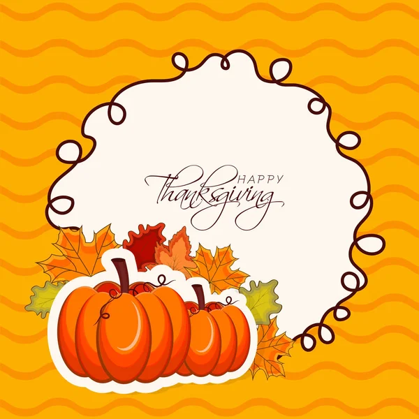 Wenskaart voor Thanksgiving Day viering. — Stockvector