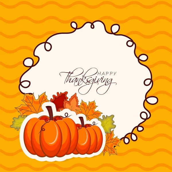 Thanksgiving Day ünnep üdvözlőkártya. — Stock Vector