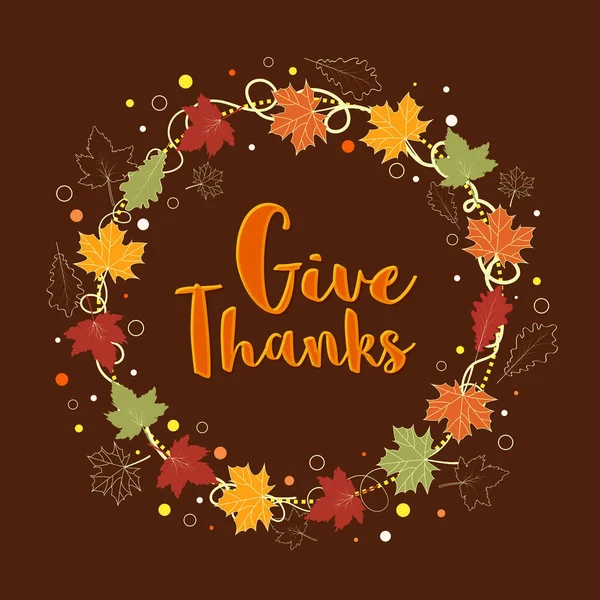 Thanksgiving Day ünnep üdvözlőkártya. — Stock Vector
