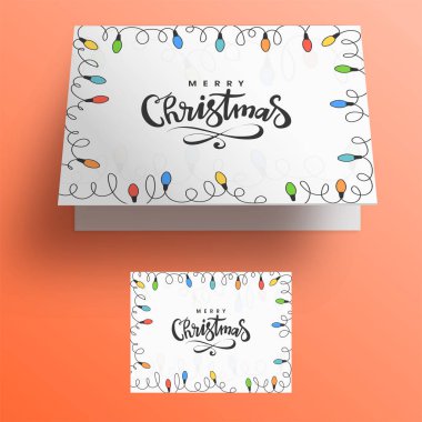 Merry Christmas kutlama için tebrik kartı.