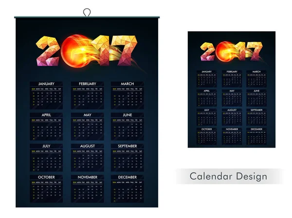 Annual Calendar design of 2017. — Stock Vector