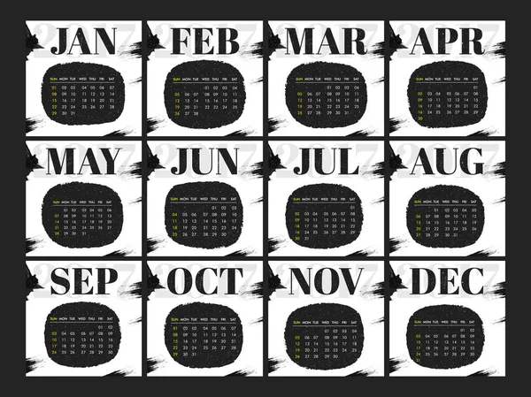 Yealy Calendrier du Nouvel An 2017 . — Image vectorielle