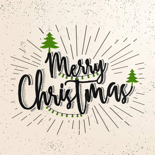 Buon Natale Lettering Design. — Vettoriale Stock