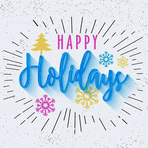 Happy Holidays Poster, Banner of Flyer. — Stockvector