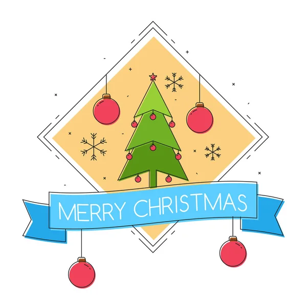 Wenskaart voor Merry Christmas celebration. — Stockvector