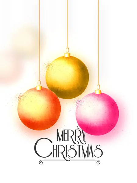 Wenskaart voor Merry Christmas celebration. — Stockvector