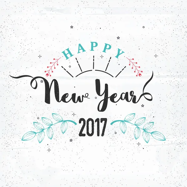 New Year 2017 celebration poster, banner design. — Stock Vector